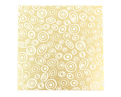 Lillypilly Gold Groovy Circles Anodized Aluminum 3"x3" Sheet, 22 gauge