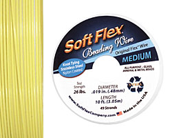 Soft Flex Yellow Lemon Quartz .019" (Medium) 49 Strand Wire 10ft.