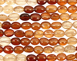 Hessonite Flat Oval 5-7x4-5mm