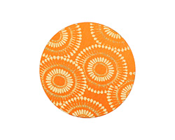 Lillypilly Orange Dandelion Anodized Aluminum Disc 25mm, 24 gauge