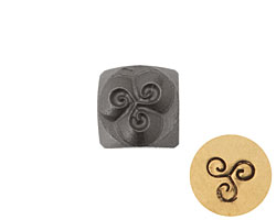 Triple Spiral Metal Stamp 4.5mm