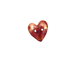 Patricia Healey Copper 2 Hole Heart Button 12mm