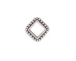 TierraCast Antique Silver (plated) 6mm Diamond Bead Frame 14mm