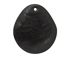 Tagua Nut Black Groovy Slice 25-35x30-42mm