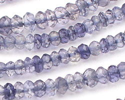 Iolite Faceted Rondelle 3-4mm
