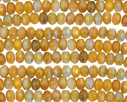 Czech Glass Sunset Beach Fire Polished Rondelle 4x5mm