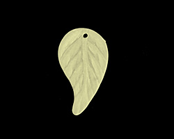Matte Light Topaz Lucite Twisted Leaf 13x23mm