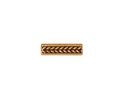 TierraCast Antique Gold (plated) Braided 3-Hole Bar 4x14mm