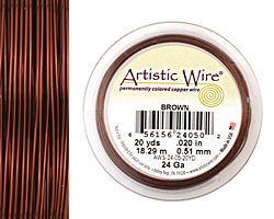 Artistic Wire Brown 24 gauge, 20 yards