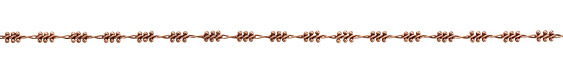 Antique Copper (plated) Curb w/ Barbell & Oval Chain