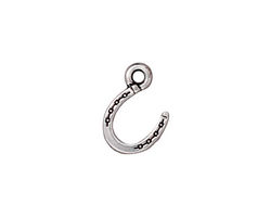 TierraCast Antique Silver (plated) Horseshoe Charm 10x15mm