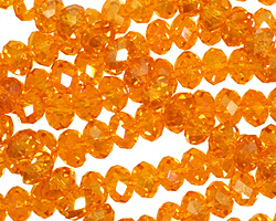 Sun AB Crystal Faceted Rondelle 6mm