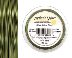 Artistic Wire Olive 26 gauge, 30 yards