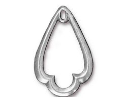 TierraCast Rhodium (plated) Trefoil Pendant 21x32mm