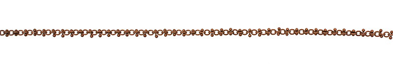 Antique Copper (plated) Flat Oval Cable w/ Barbell Chain