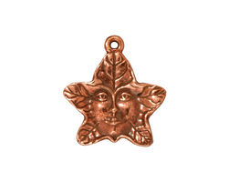 TierraCast Antique Copper (plated) 2-Sided Tree Spirit Charm 19x20mm