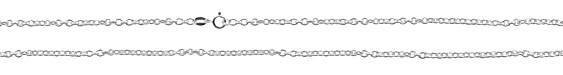 Sterling Silver Finished Oval Cable Chain 18"