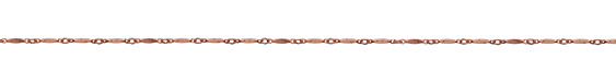 Rose Gold (plated) Flattened Bar Chain