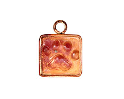 Patricia Healey Copper Paw Print Charm 17x22mm