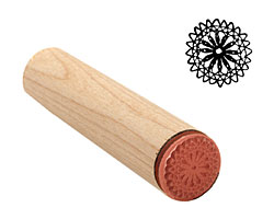 Heritage Roses Doily Mini Rubber Stamp 15mm