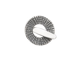 Saki Sterling Silver Thatch Toggle Clasp 18mm, 18mm bar