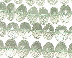 Prasiolite Faceted Rondelle 9-10mm