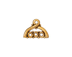 TierraCast Antique Gold (plated) Trinity Link 16x12mm