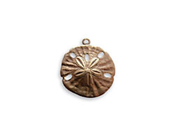 Vintaj Natural Brass Sand Dollar Charm 16x18mm