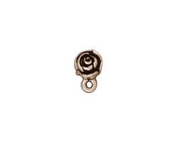 TierraCast Antique Silver (plated) Rose Ear Post 7x10mm