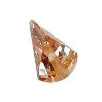 Champagne Faceted Fan 12x18mm