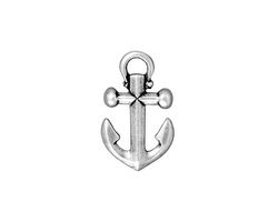 TierraCast Antique Silver (plated) Anchor Charm 12x20mm