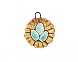 Earthenwood Studio Ceramic Birdnest Charm 17x20mm