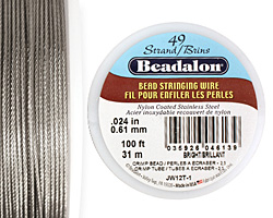 Beadalon Bright .024" 49 Strand Wire 100ft.