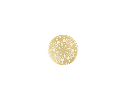 Lillypilly Gold Kaleidoscope Anodized Aluminum Disc 11mm, 22 gauge