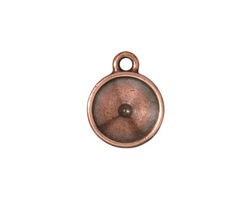 TierraCast Antique Copper (plated) 12mm Round Drop Frame 14x18mm