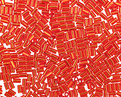 TOHO Siam Ruby (with Silver Lining) Bugle #1 Seed Bead