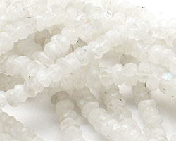 Moonstone (rainbow) Faceted Rondelle 5-6mm