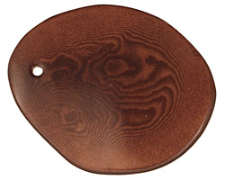 Tagua Nut Dark Brown Potato Chip 30-37x37-47mm