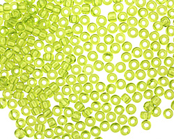 TOHO Transparent Lime Green Round 8/0 Seed Bead