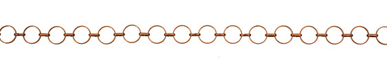 Antique Copper (plated) Linked Ring Chain