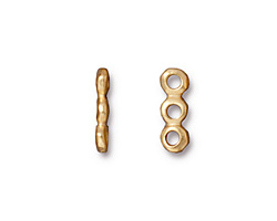 TierraCast Gold (plated) Nugget 3-Hole Bar 5x14mm
