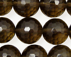 Smoky Quartz Faceted Round 16mm
