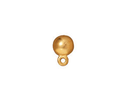 TierraCast Gold (plated) Dome Ear Post 8x11mm