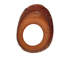 Tagua Nut Caramel Open Slice (side drilled) 33-45x24-36mm