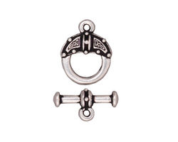 TierraCast Antique Silver (plated) Celtic Toggle Clasp 12x16mm