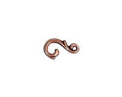TierraCast Antique Copper (plated) Vine Hook 13x7mm