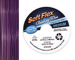 Soft Flex Purple Amethyst .019" (Medium) 49 Strand Wire 10ft.