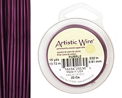 Artistic Wire Purple 20 gauge, 15 yards