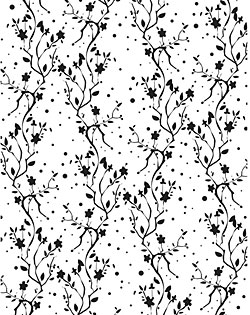 Floral Vine Background Rubber Stamp 4.5"x5.75"