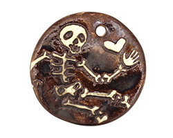 Earthenwood Studio Ceramic Skelly Pendant 35mm